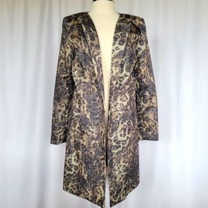 Vintage Dana Buchman textured animal print coat size 14